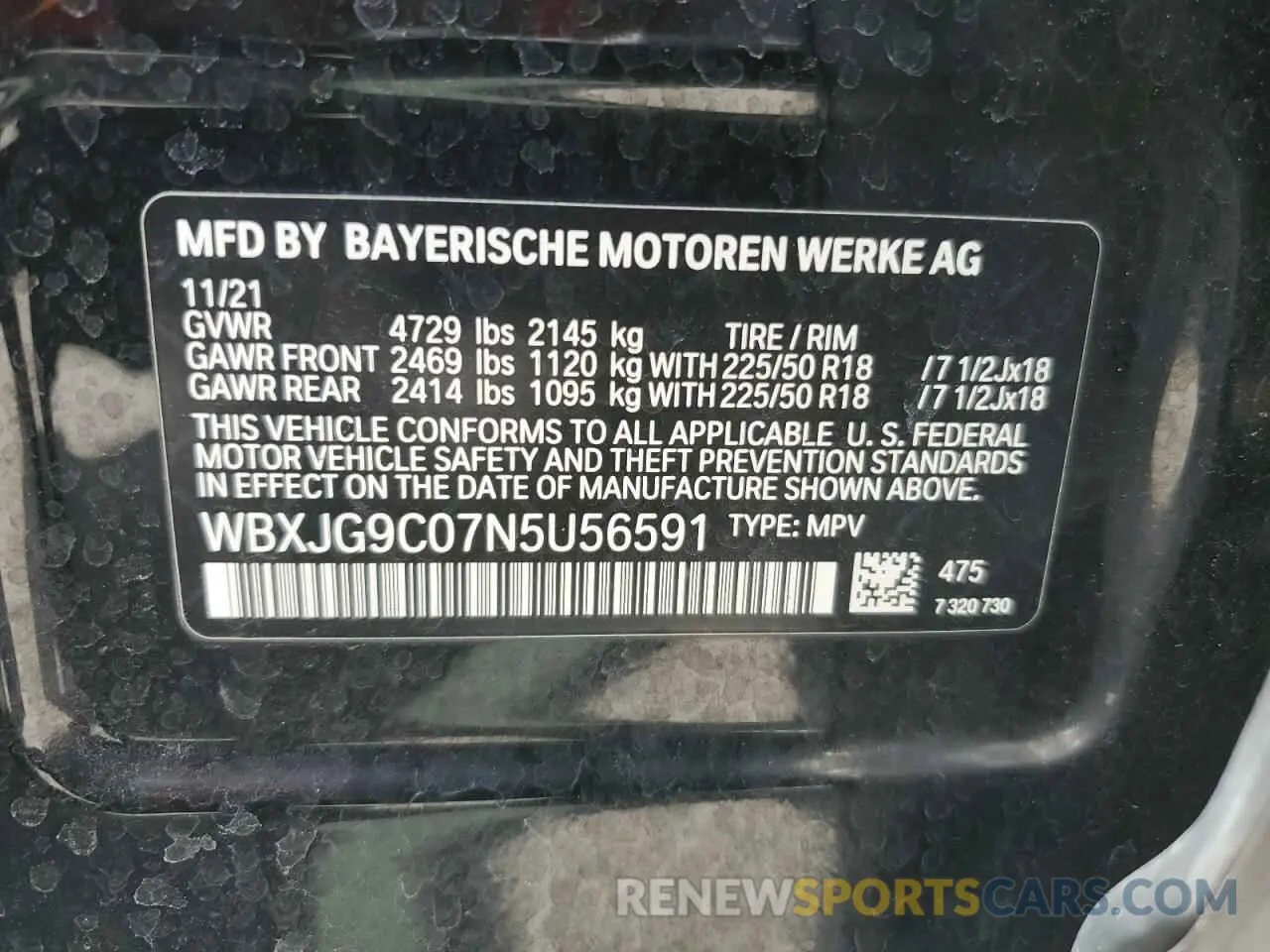 13 Photograph of a damaged car WBXJG9C07N5U56591 BMW X1 2022