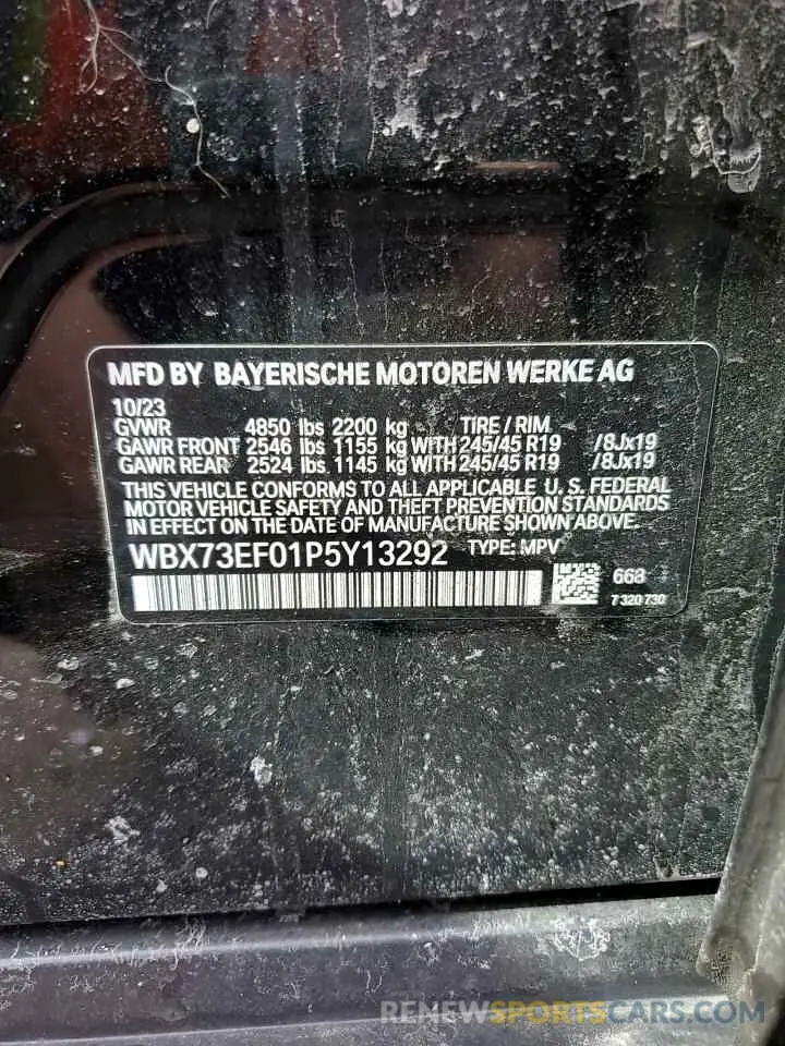 14 Photograph of a damaged car WBX73EF01P5Y13292 BMW X1 2023