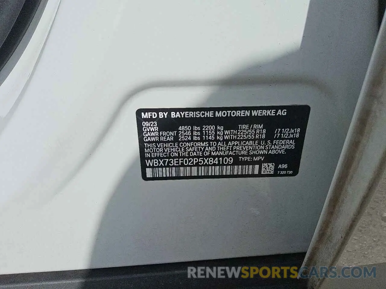 12 Photograph of a damaged car WBX73EF02P5X84109 BMW X1 2023