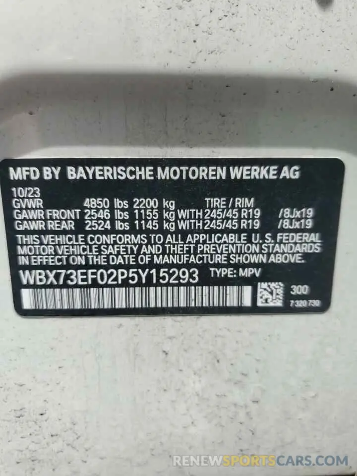 13 Photograph of a damaged car WBX73EF02P5Y15293 BMW X1 2023