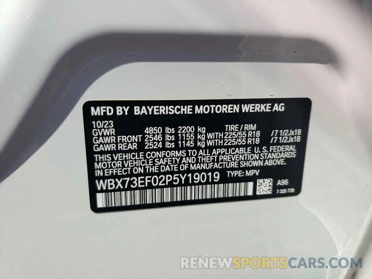 12 Photograph of a damaged car WBX73EF02P5Y19019 BMW X1 2023