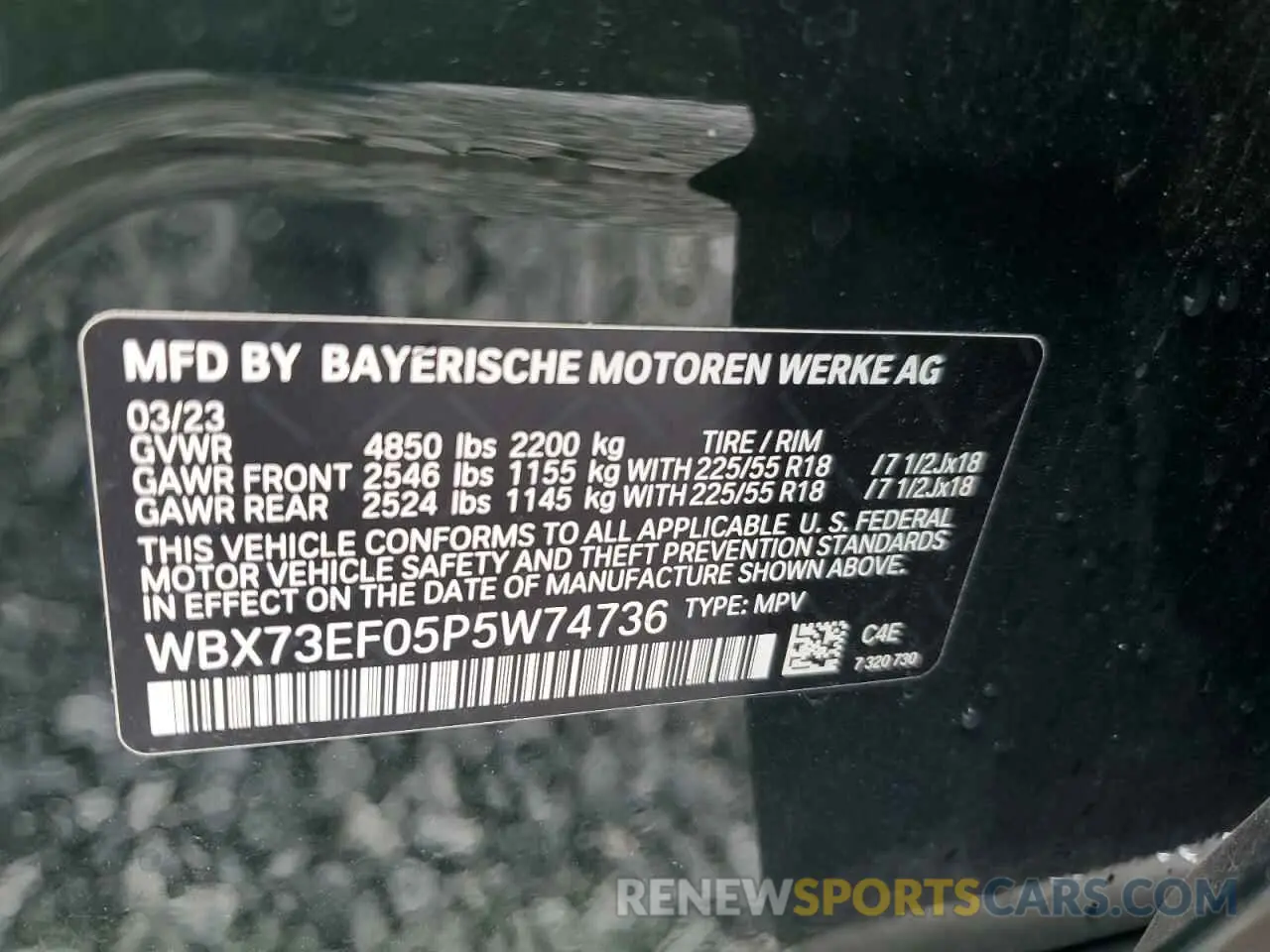 14 Photograph of a damaged car WBX73EF05P5W74736 BMW X1 2023