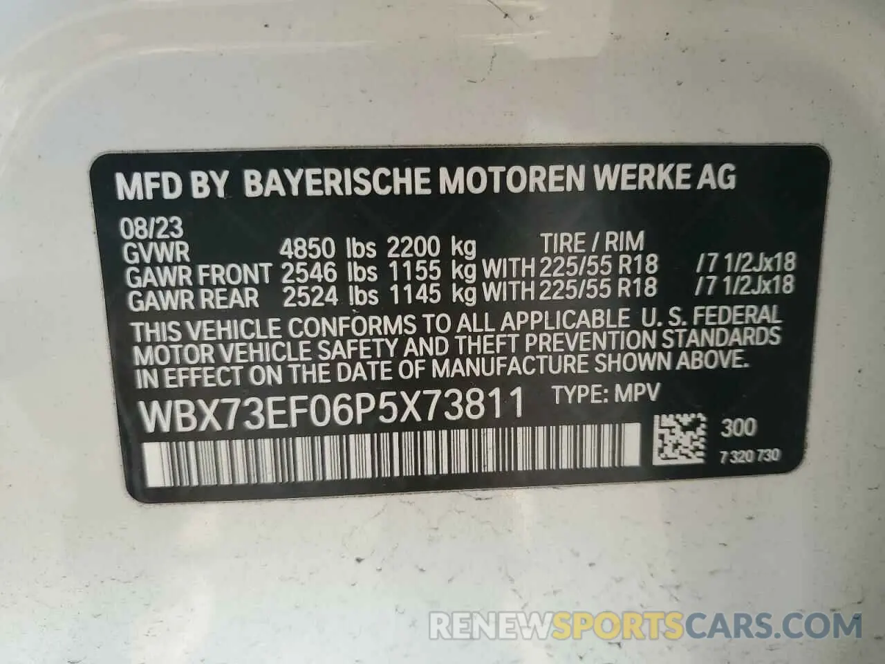 13 Photograph of a damaged car WBX73EF06P5X73811 BMW X1 2023