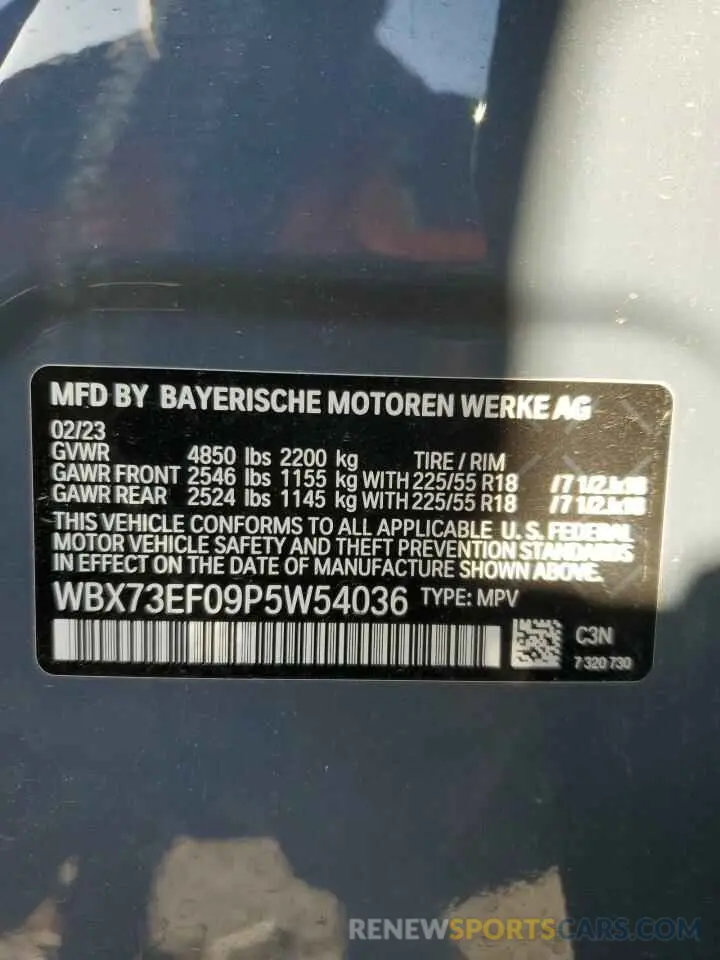 15 Photograph of a damaged car WBX73EF09P5W54036 BMW X1 2023
