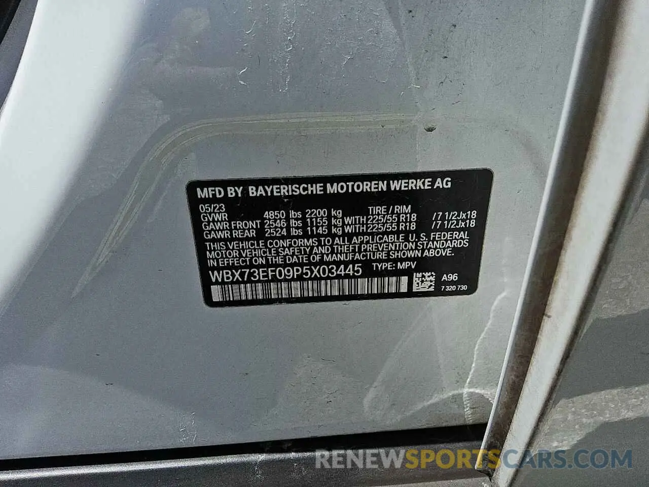 12 Photograph of a damaged car WBX73EF09P5X03445 BMW X1 2023