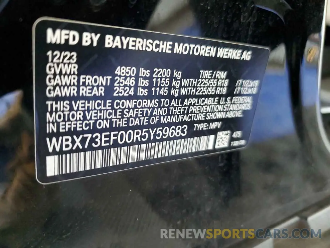13 Photograph of a damaged car WBX73EF00R5Y59683 BMW X1 2024