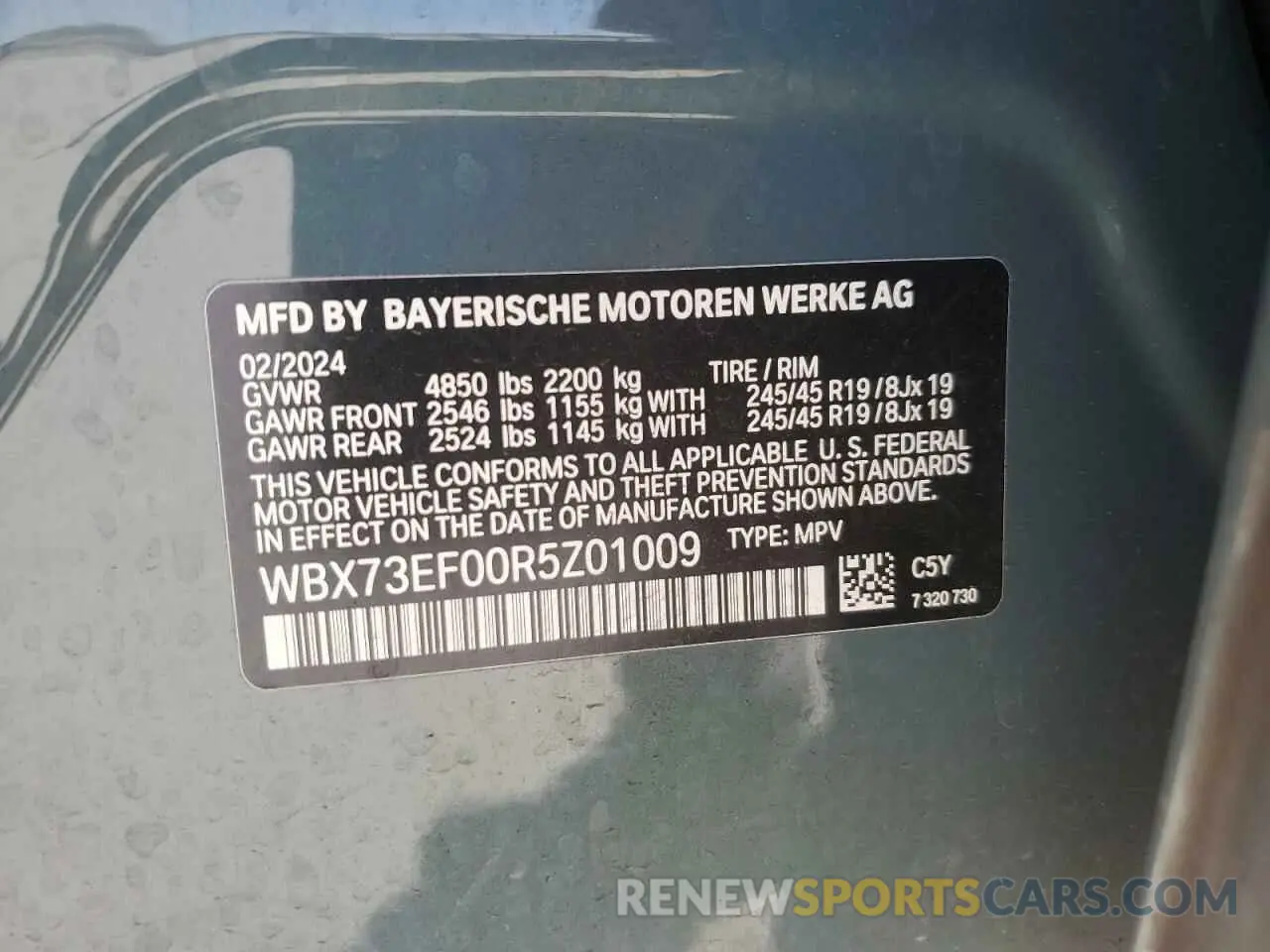 13 Photograph of a damaged car WBX73EF00R5Z01009 BMW X1 2024