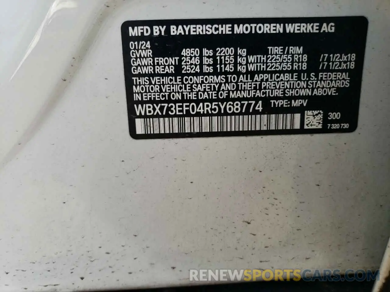 13 Photograph of a damaged car WBX73EF04R5Y68774 BMW X1 2024