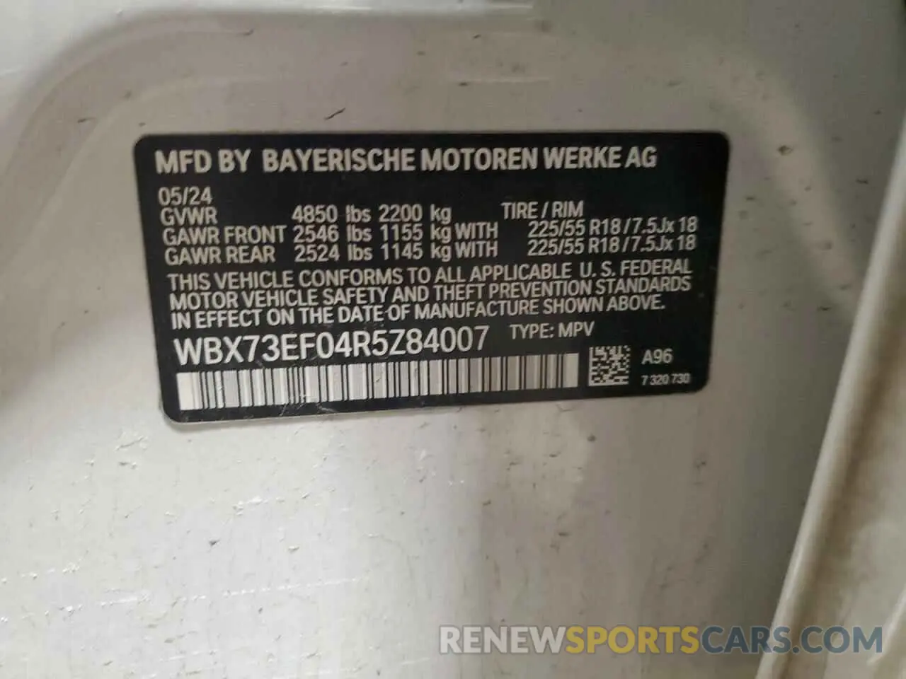 13 Photograph of a damaged car WBX73EF04R5Z84007 BMW X1 2024