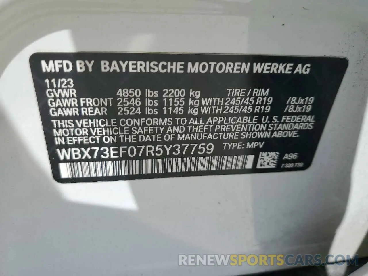 13 Photograph of a damaged car WBX73EF07R5Y37759 BMW X1 2024