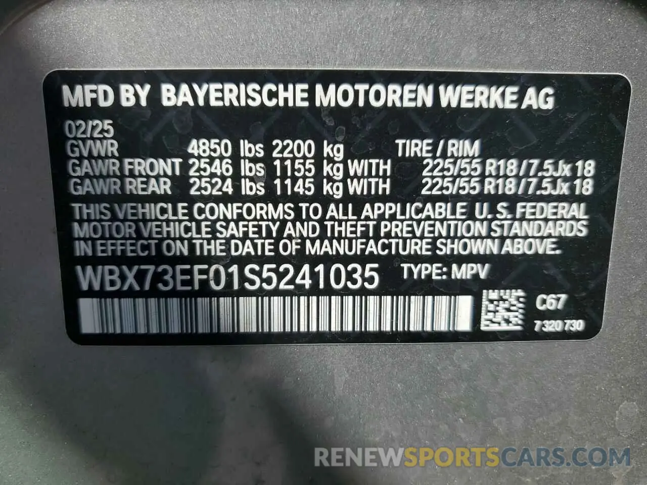 13 Photograph of a damaged car WBX73EF01S5241035 BMW X1 2025