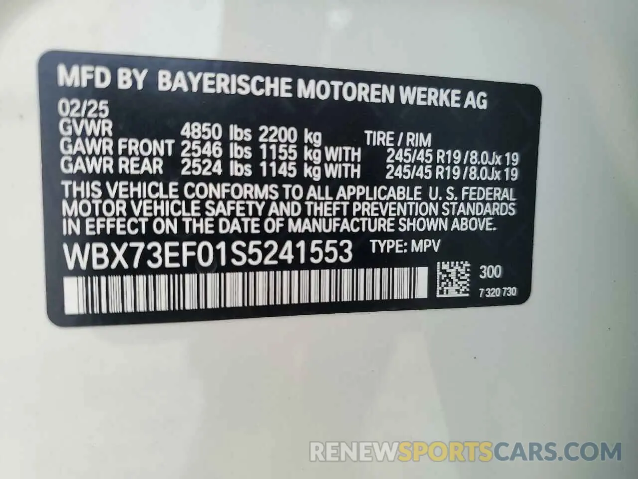 13 Photograph of a damaged car WBX73EF01S5241553 BMW X1 2025