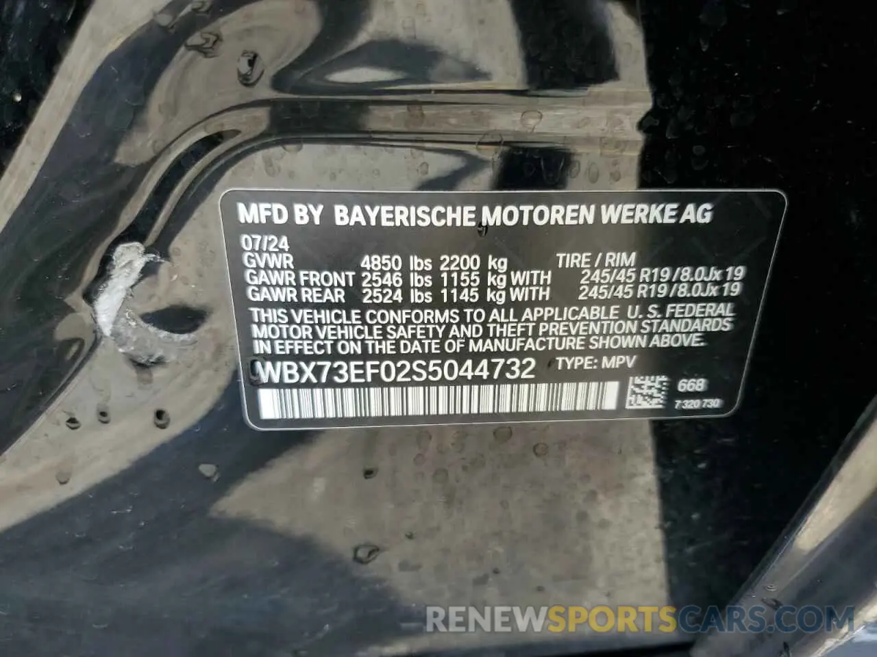 13 Photograph of a damaged car WBX73EF02S5044732 BMW X1 2025