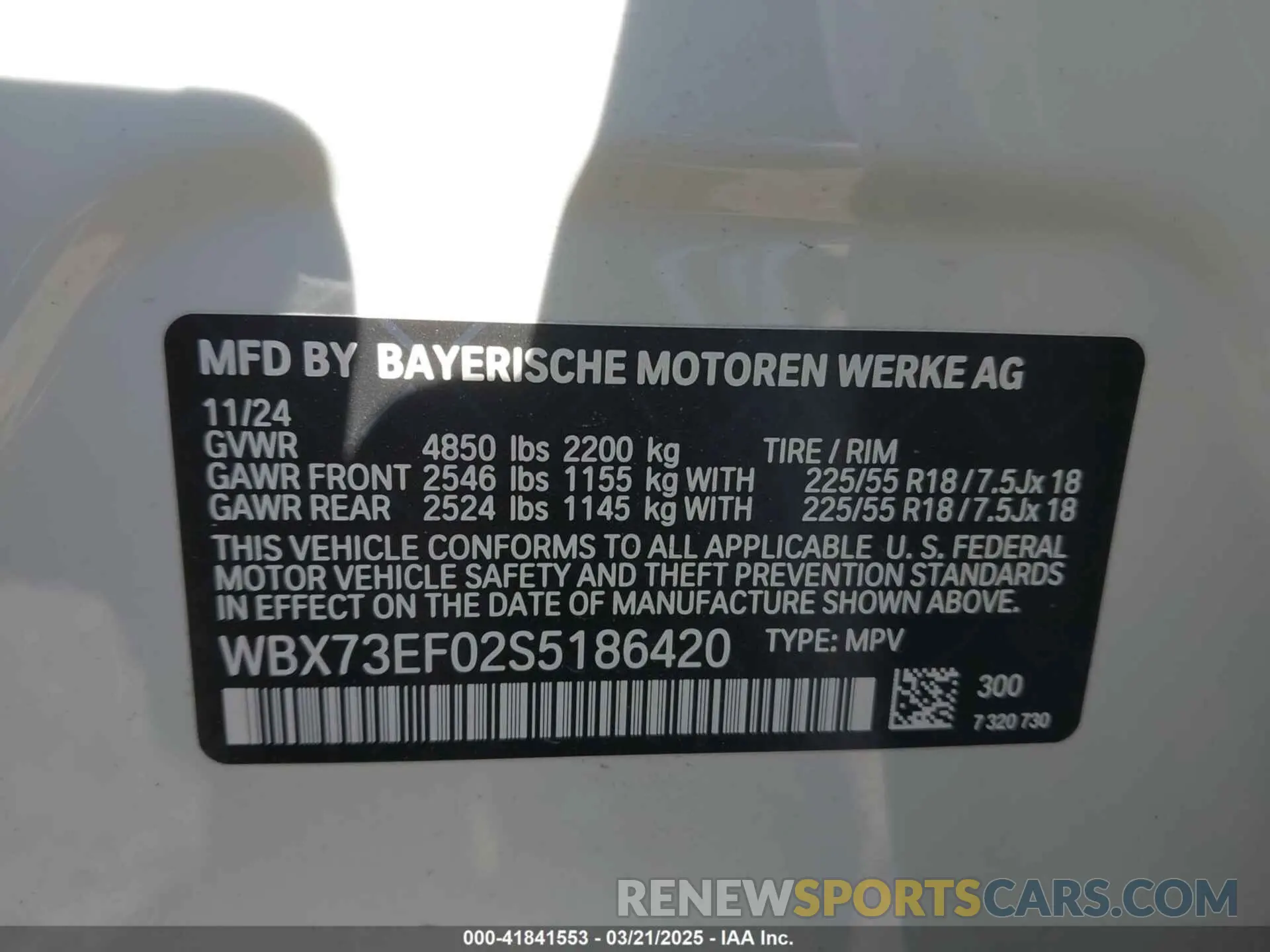 9 Photograph of a damaged car WBX73EF02S5186420 BMW X1 2025