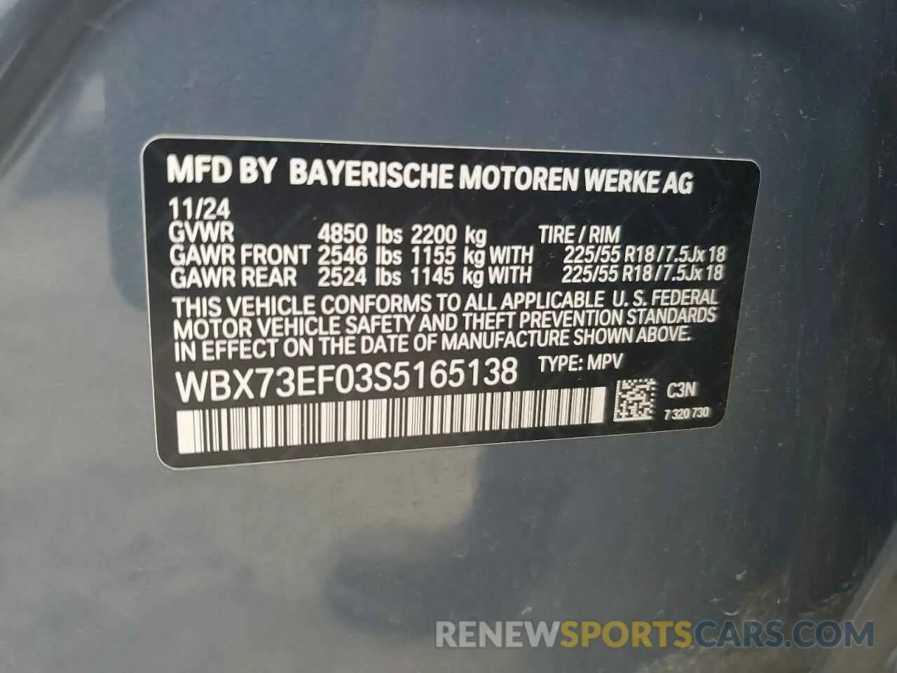 14 Photograph of a damaged car WBX73EF03S5165138 BMW X1 2025