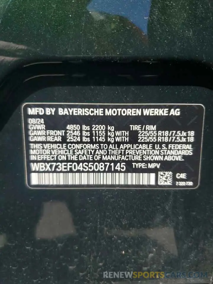 13 Photograph of a damaged car WBX73EF04S5087145 BMW X1 2025