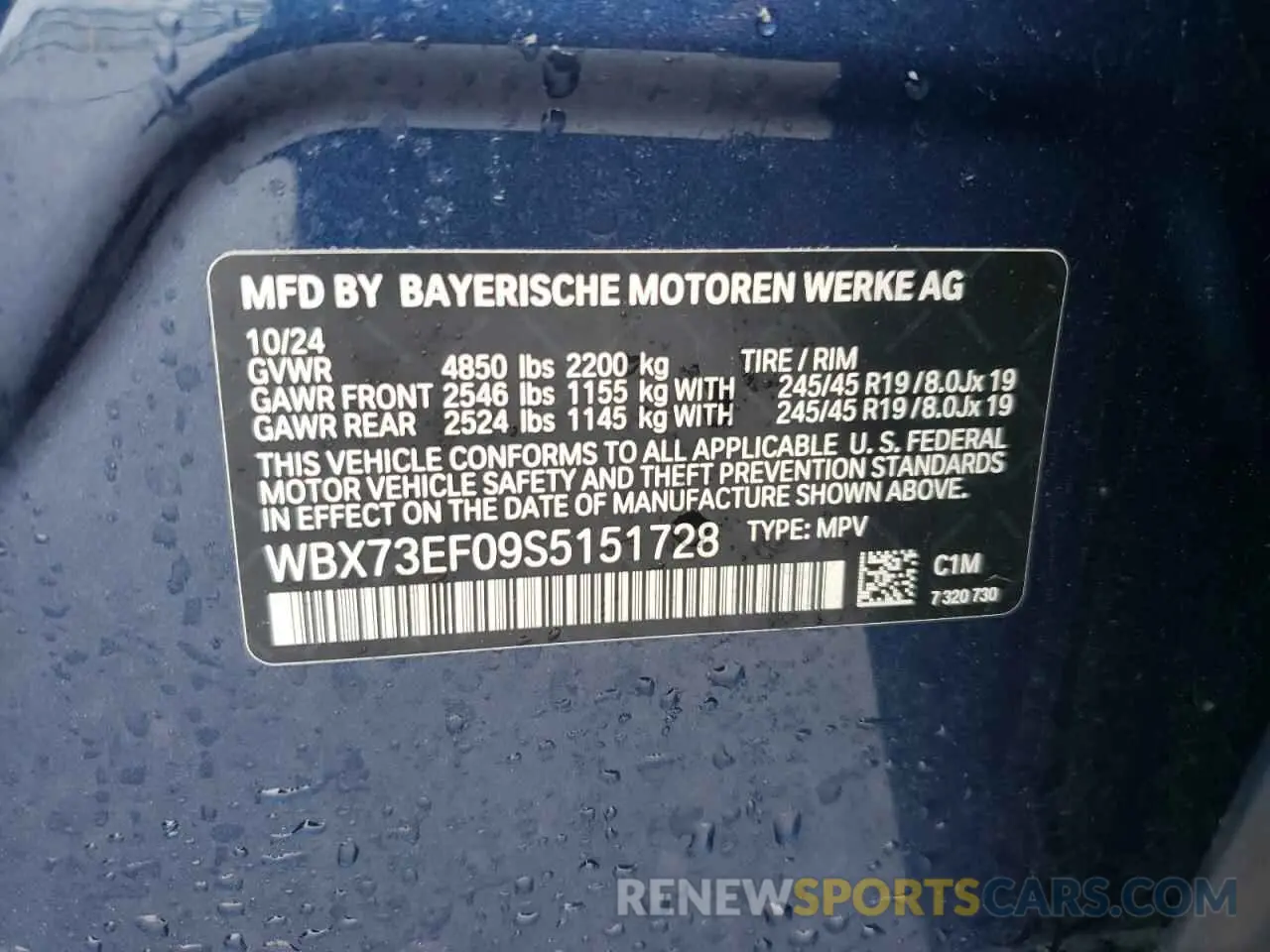 13 Photograph of a damaged car WBX73EF09S5151728 BMW X1 2025