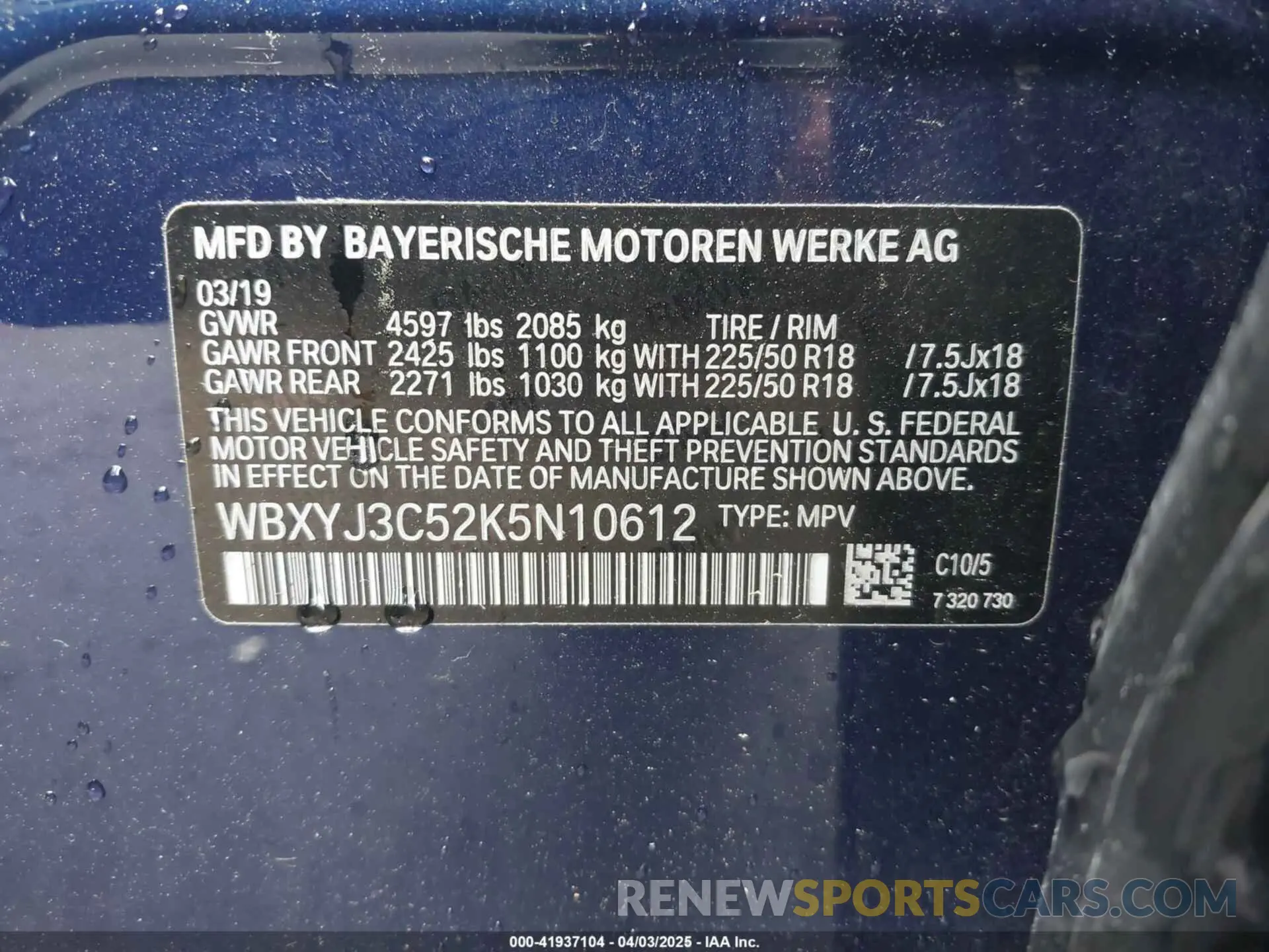 9 Photograph of a damaged car WBXYJ3C52K5N10612 BMW X2 2019