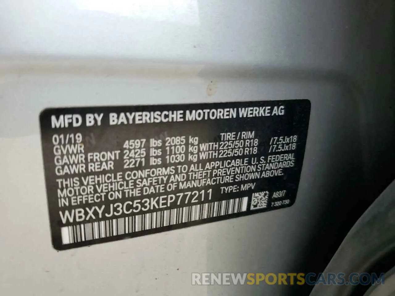 12 Photograph of a damaged car WBXYJ3C53KEP77211 BMW X2 2019
