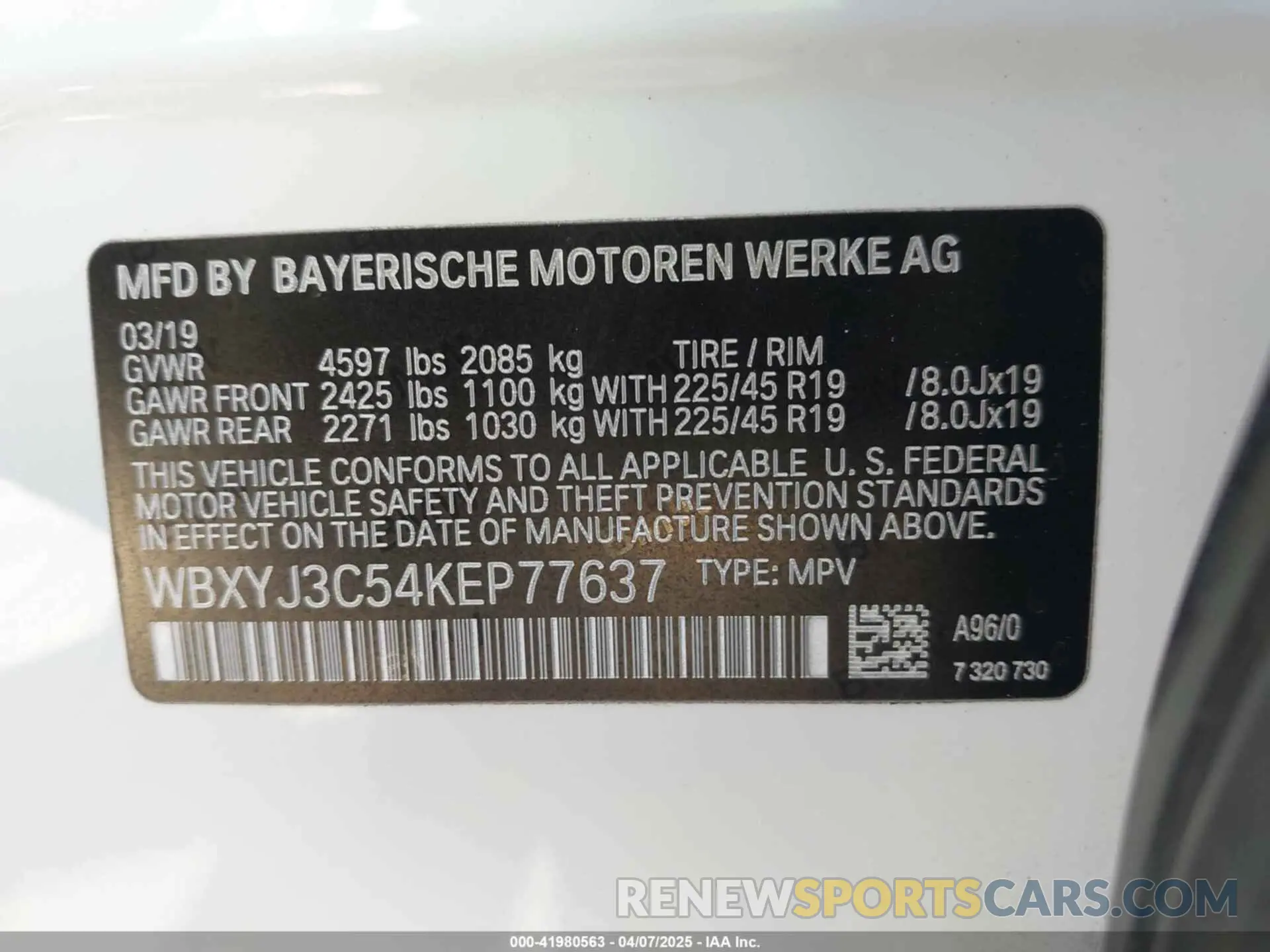 9 Photograph of a damaged car WBXYJ3C54KEP77637 BMW X2 2019