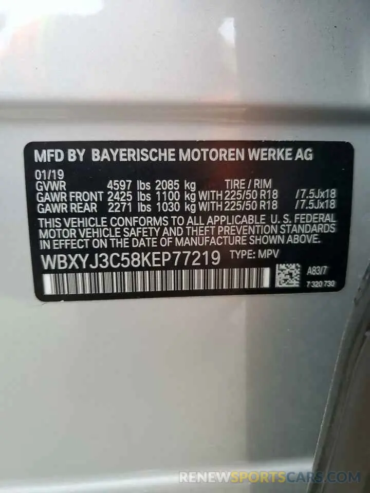 13 Photograph of a damaged car WBXYJ3C58KEP77219 BMW X2 2019
