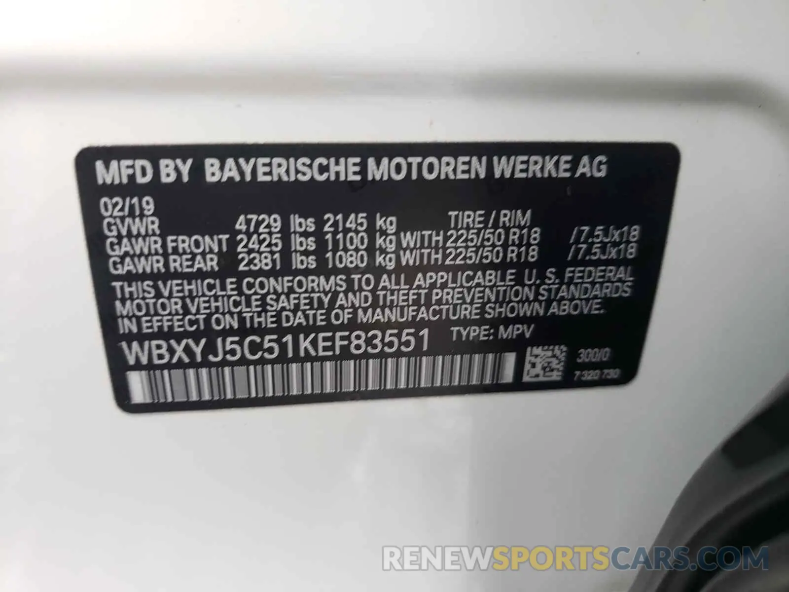 10 Photograph of a damaged car WBXYJ5C51KEF83551 BMW X2 2019