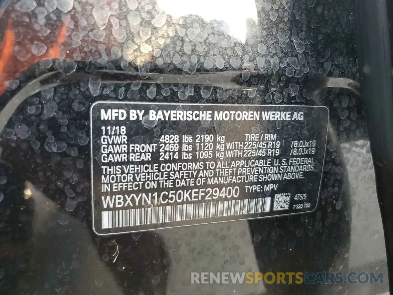 13 Photograph of a damaged car WBXYN1C50KEF29400 BMW X2 2019