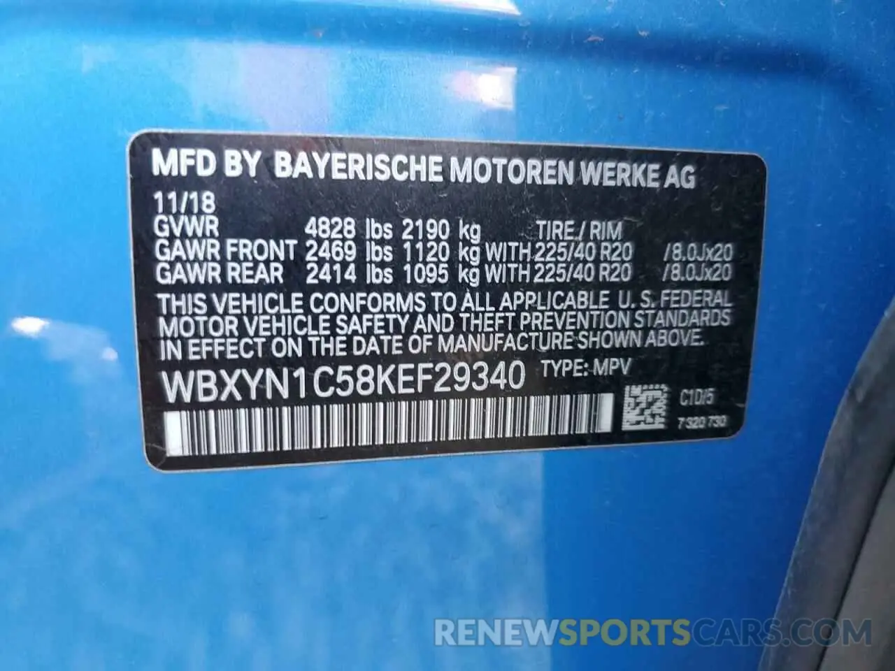 13 Photograph of a damaged car WBXYN1C58KEF29340 BMW X2 2019