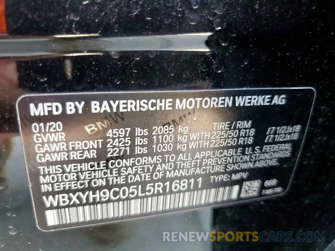 14 Photograph of a damaged car WBXYH9C05L5R16811 BMW X2 2020