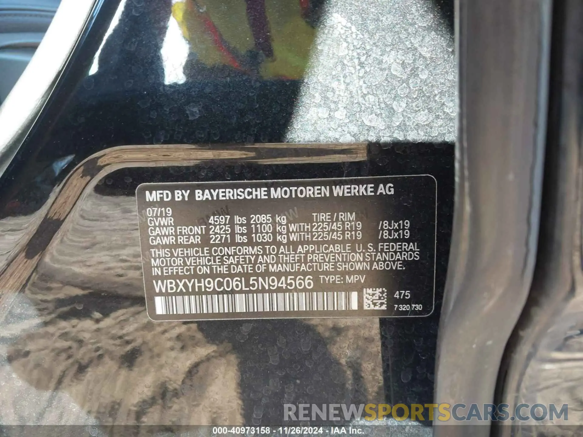 9 Photograph of a damaged car WBXYH9C06L5N94566 BMW X2 2020