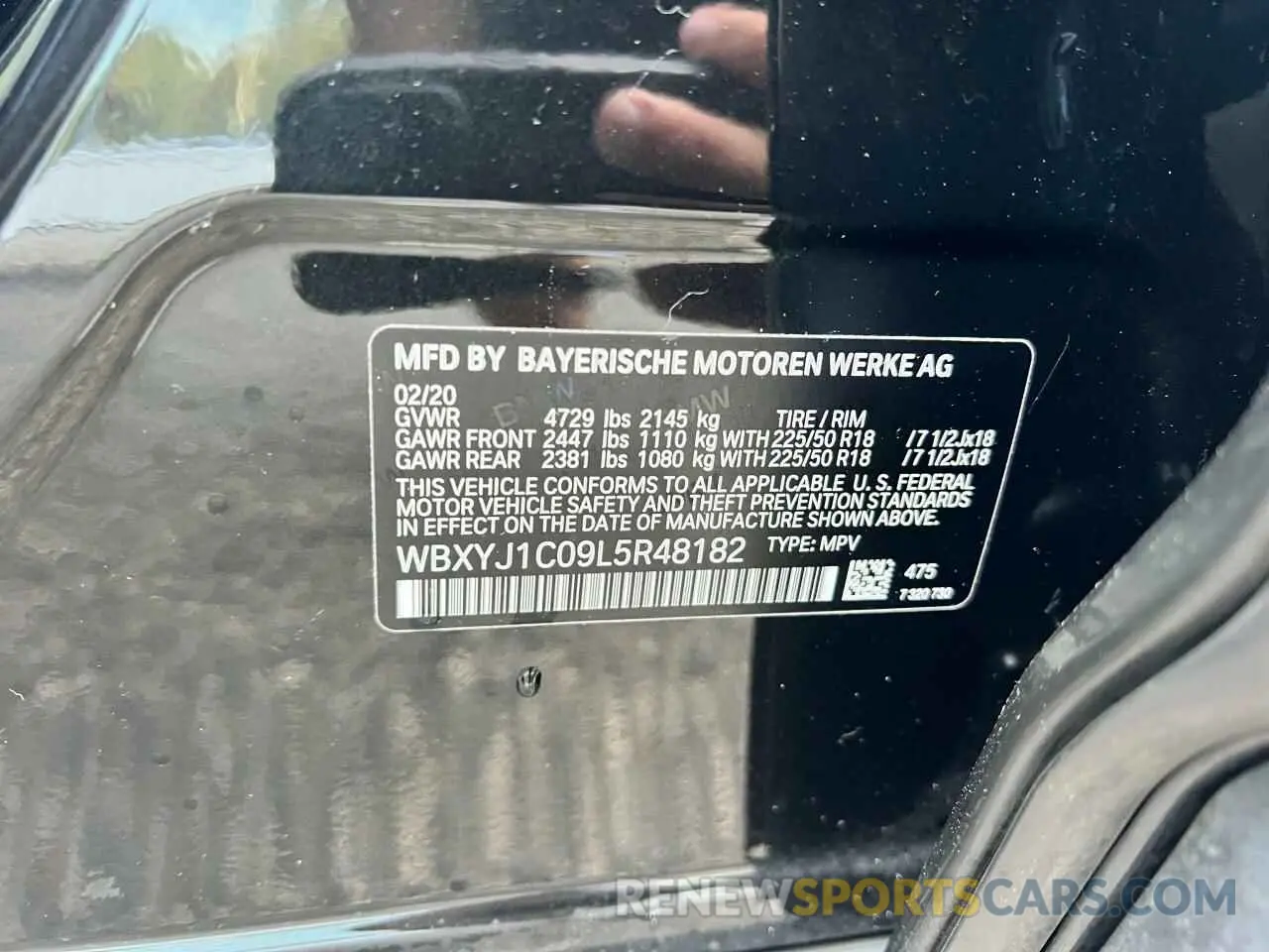 10 Photograph of a damaged car WBXYJ1C09L5R48182 BMW X2 2020