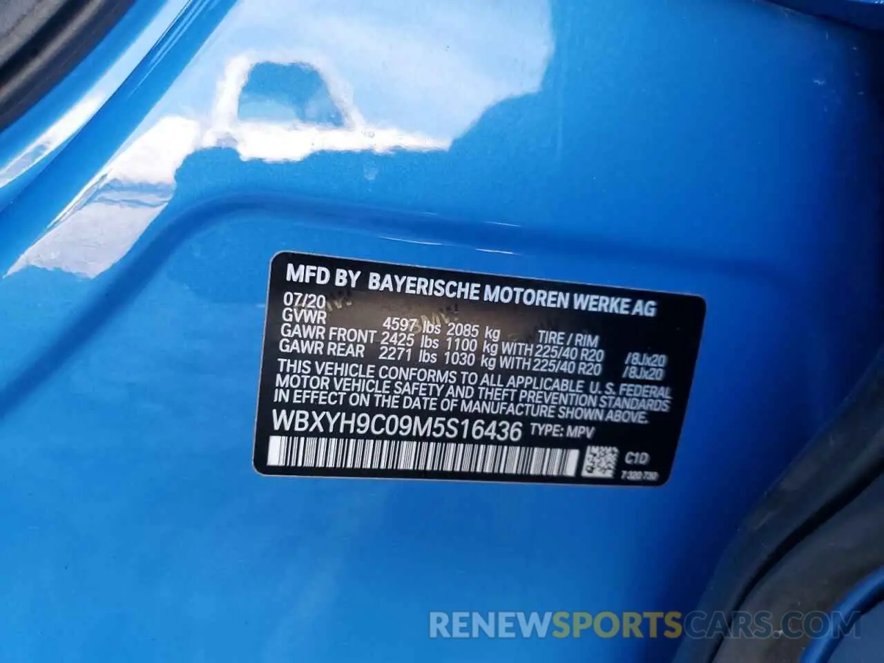 12 Photograph of a damaged car WBXYH9C09M5S16436 BMW X2 2021