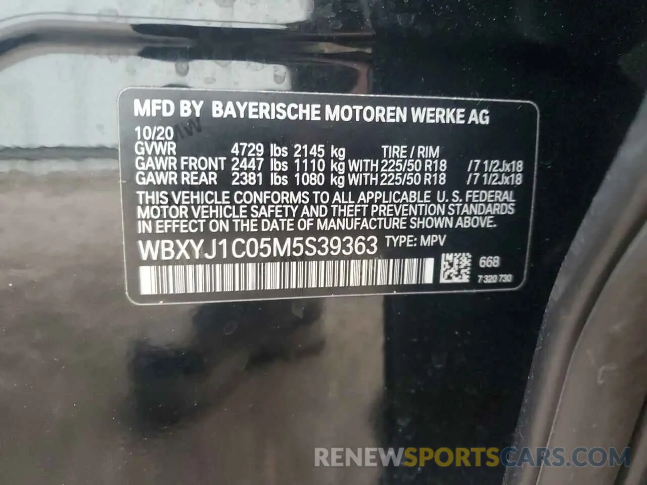 12 Photograph of a damaged car WBXYJ1C05M5S39363 BMW X2 2021