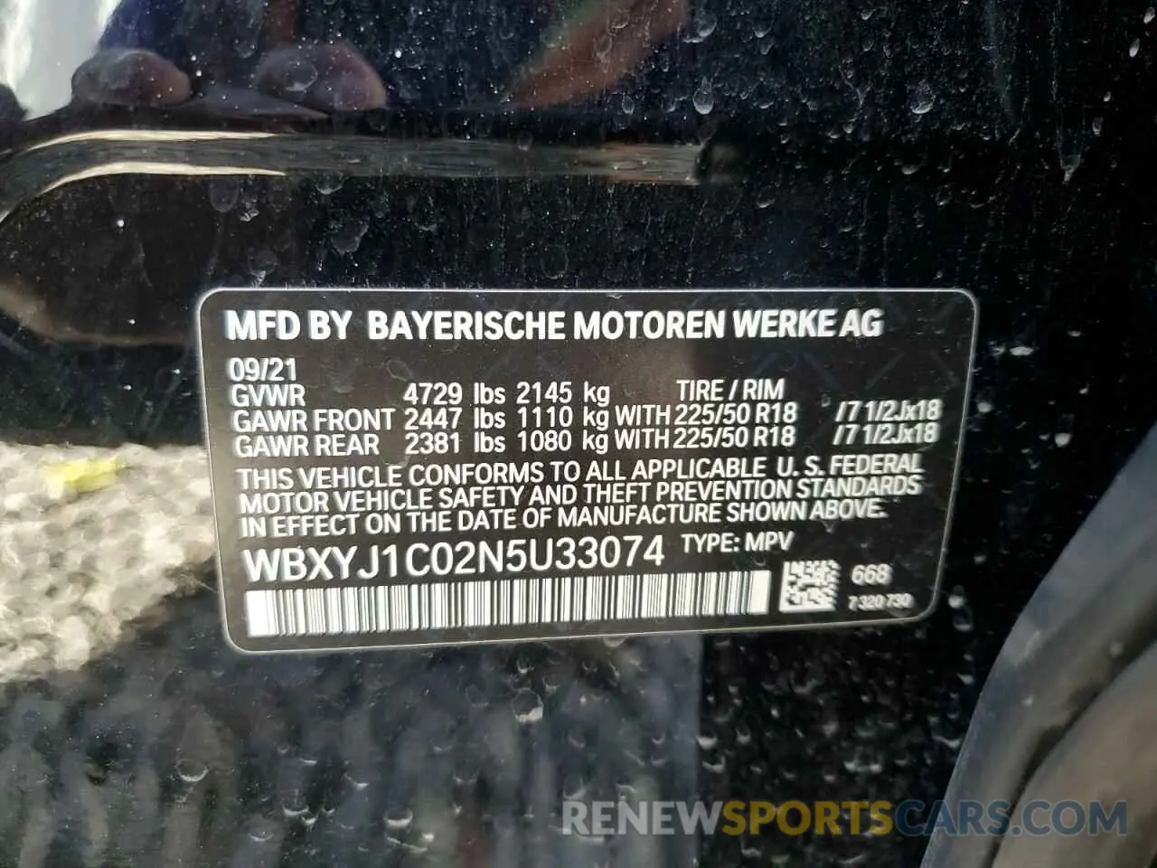 13 Photograph of a damaged car WBXYJ1C02N5U33074 BMW X2 2022