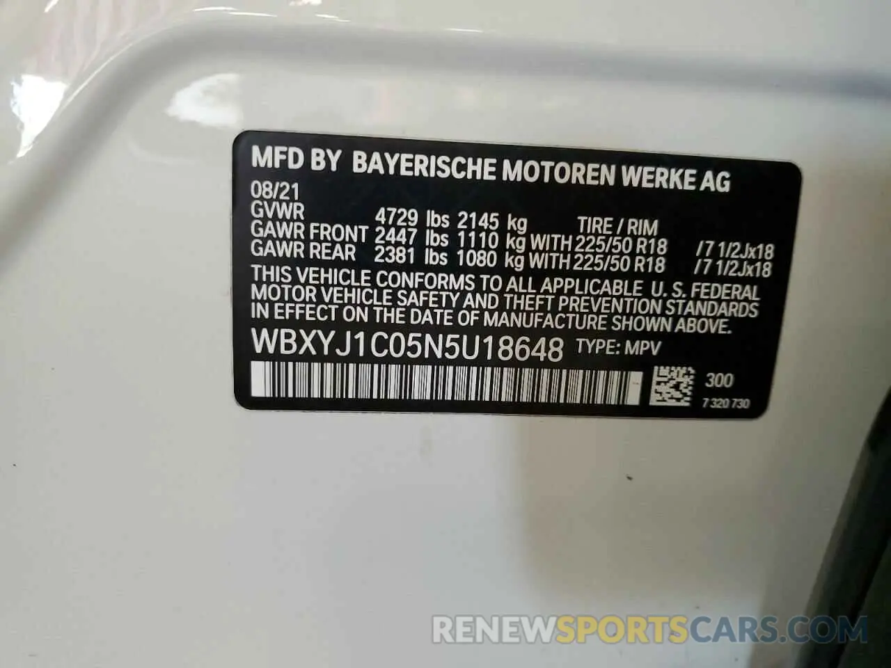 14 Photograph of a damaged car WBXYJ1C05N5U18648 BMW X2 2022