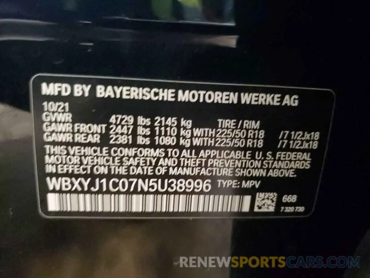 13 Photograph of a damaged car WBXYJ1C07N5U38996 BMW X2 2022