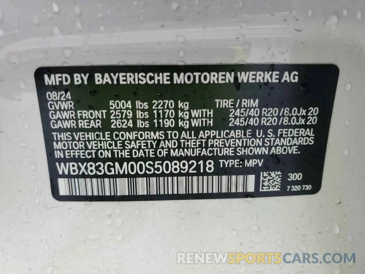 13 Photograph of a damaged car WBX83GM00S5089218 BMW X2 2025