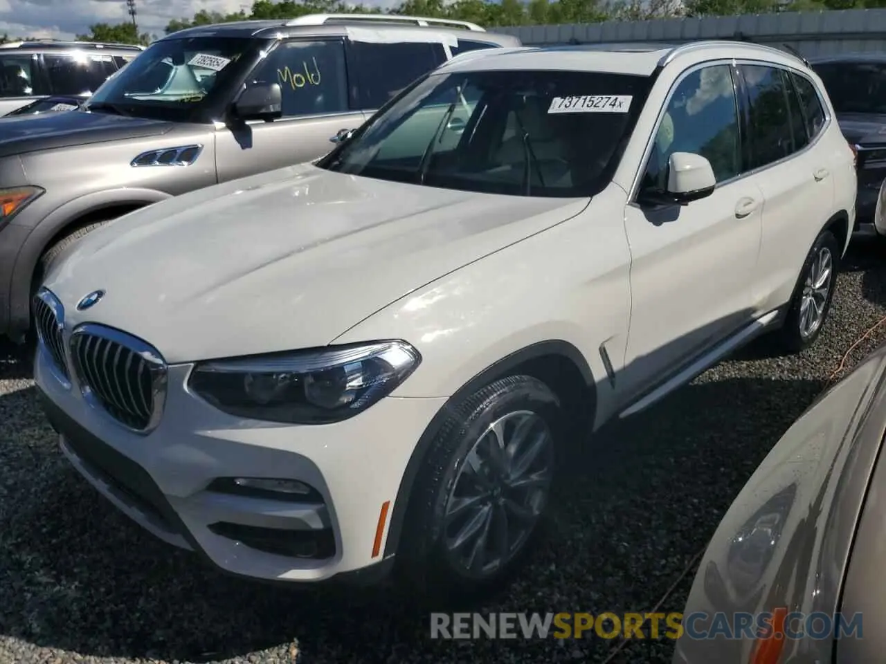 1 Photograph of a damaged car 5UXTR7C51KLA48631 BMW X3 2019