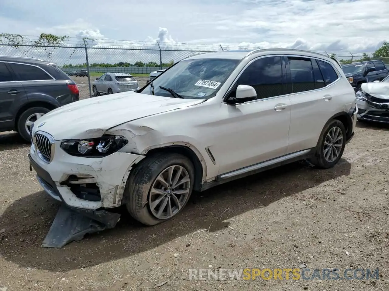 1 Photograph of a damaged car 5UXTR7C53KLF28962 BMW X3 2019