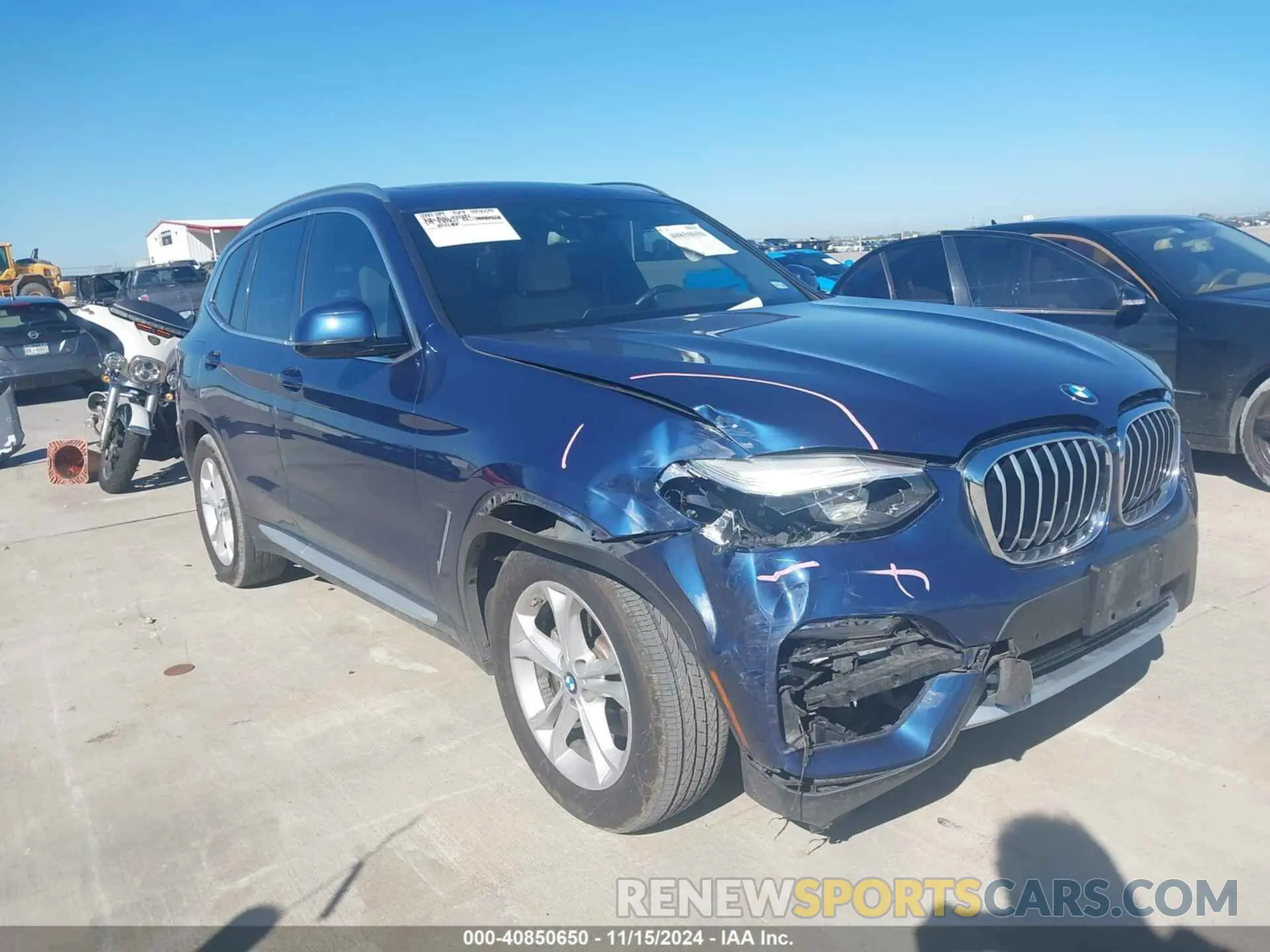 1 Photograph of a damaged car 5UXTR7C54KLF30400 BMW X3 2019