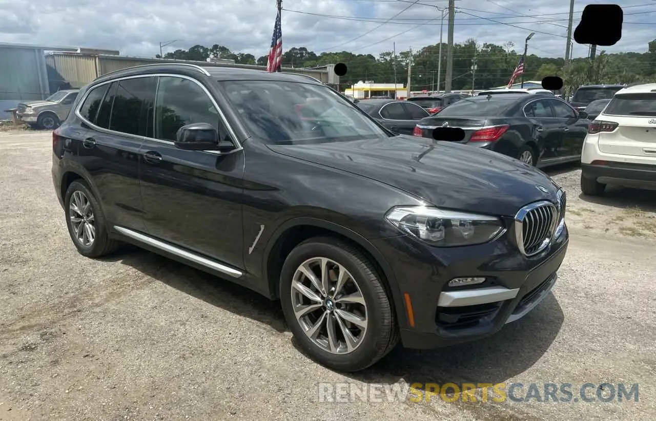 1 Photograph of a damaged car 5UXTR7C55KLF37078 BMW X3 2019