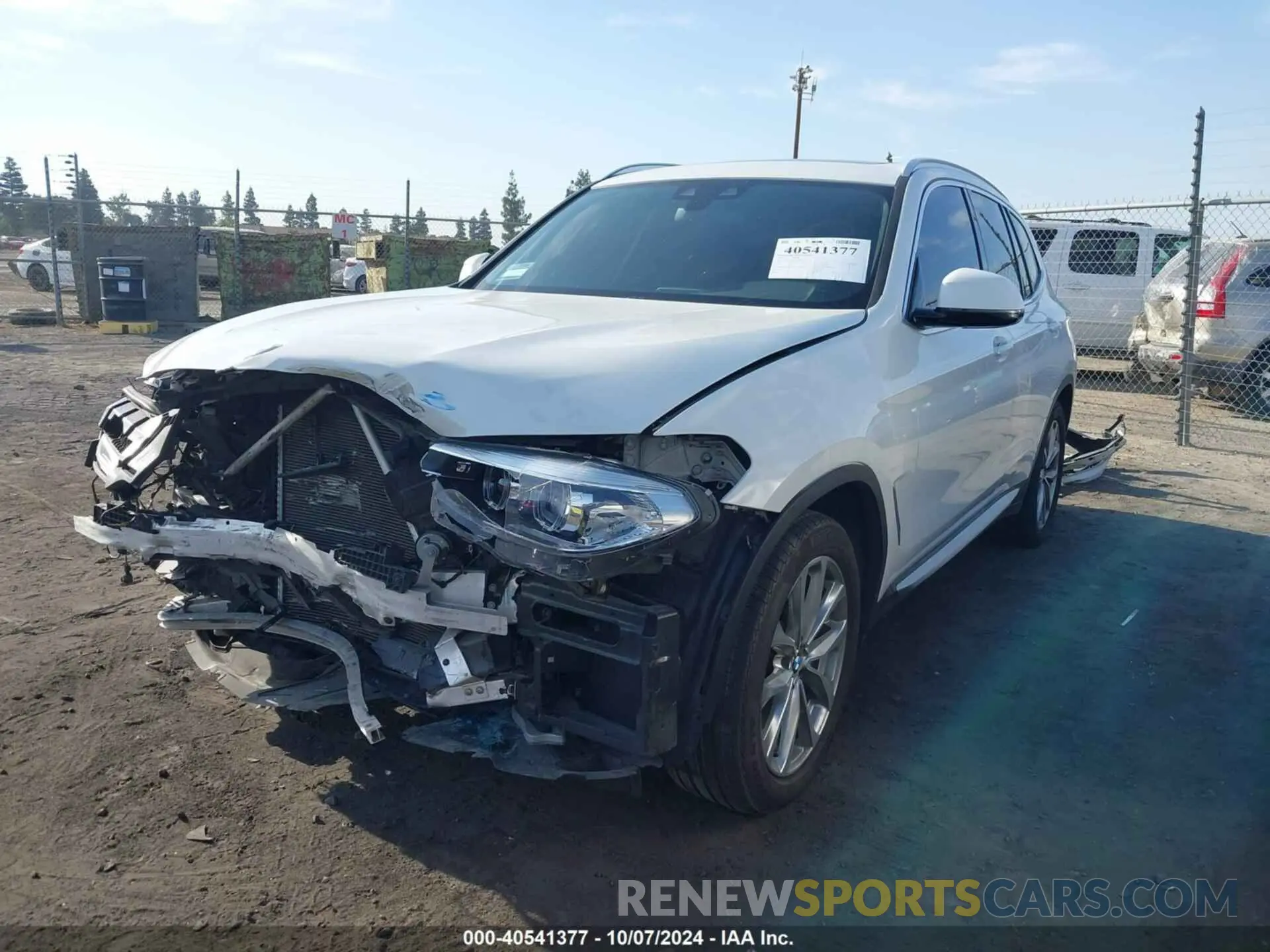 2 Photograph of a damaged car 5UXTR7C57KLF24302 BMW X3 2019