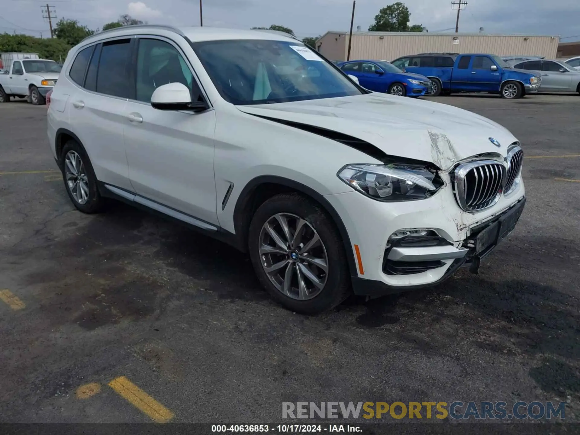 1 Photograph of a damaged car 5UXTR7C59KLR53583 BMW X3 2019