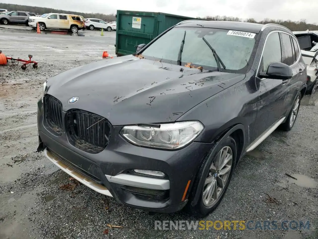 1 Photograph of a damaged car 5UXTR9C50KLP83321 BMW X3 2019