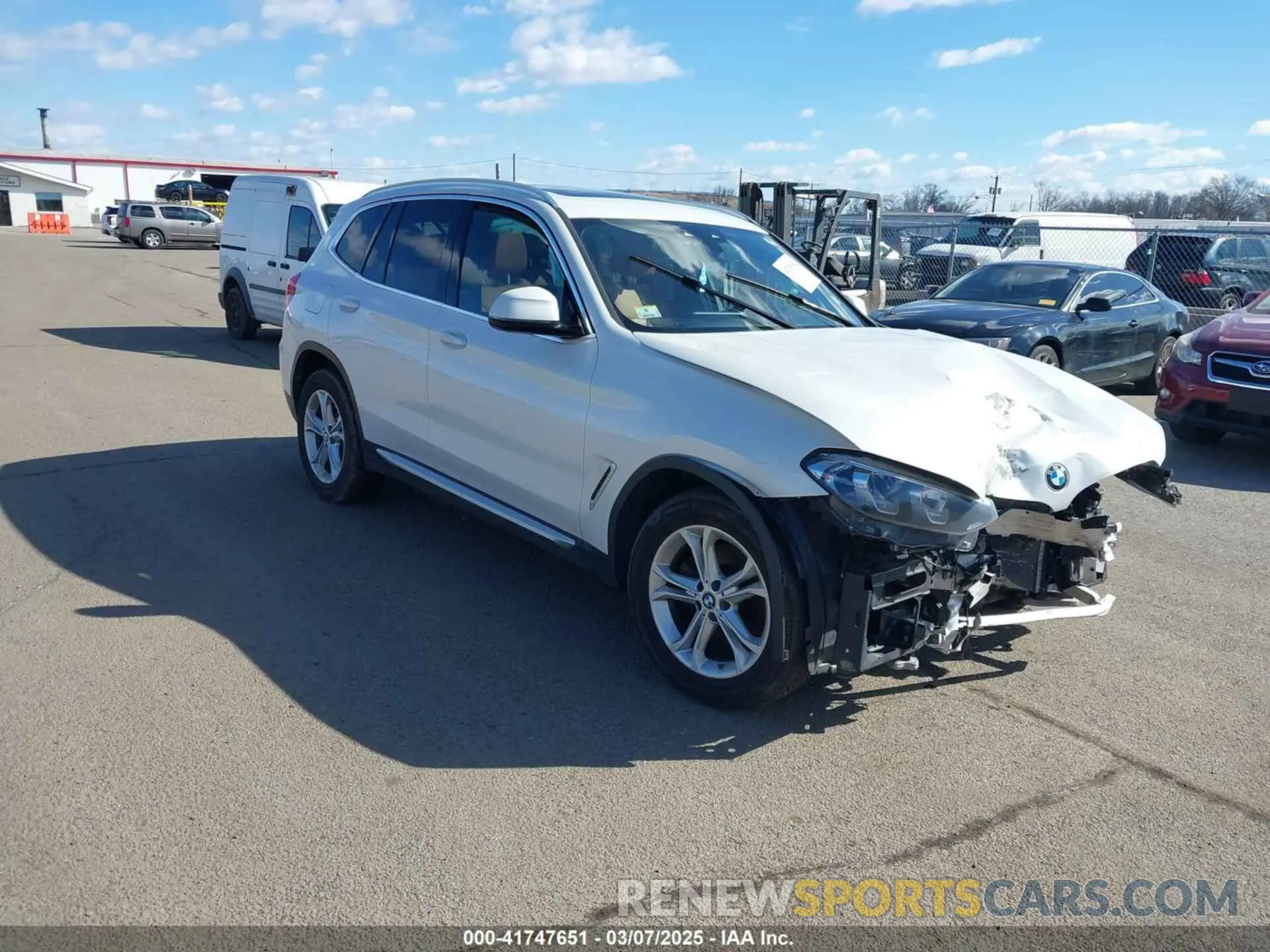 1 Photograph of a damaged car 5UXTR9C53KLE14519 BMW X3 2019