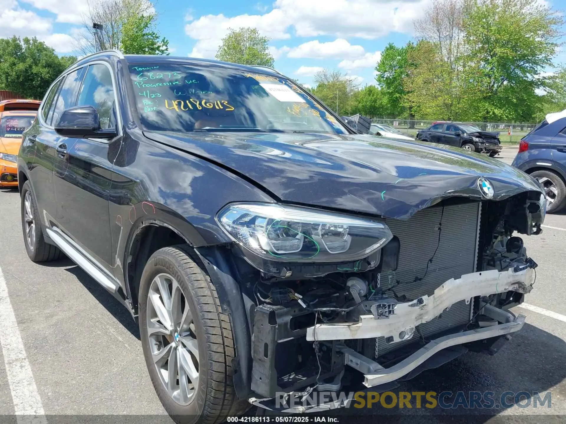 1 Photograph of a damaged car 5UXTR9C53KLP81692 BMW X3 2019