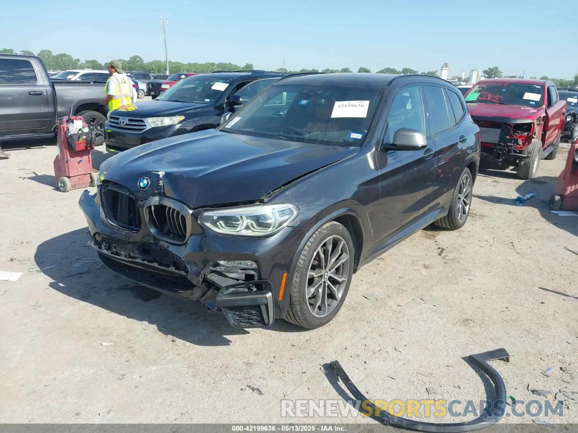 2 Photograph of a damaged car 5UXTS3C56K0Z07174 BMW X3 2019