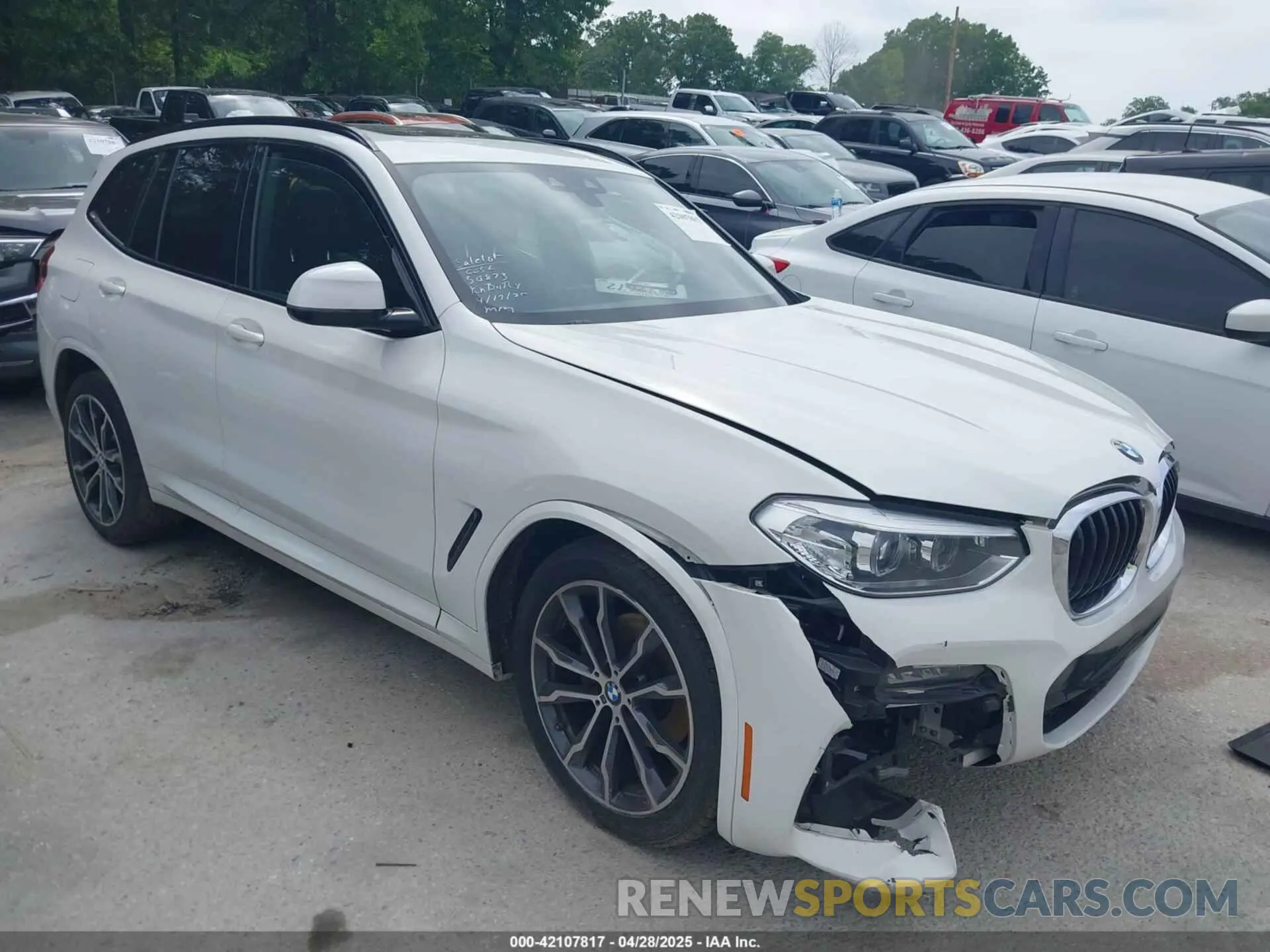 1 Photograph of a damaged car 5UXTY3C01L9C44244 BMW X3 2020