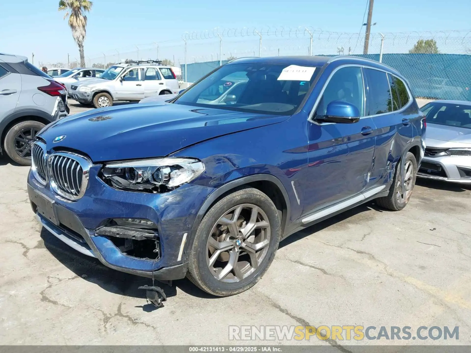 2 Photograph of a damaged car 5UXTY3C05L9D42497 BMW X3 2020