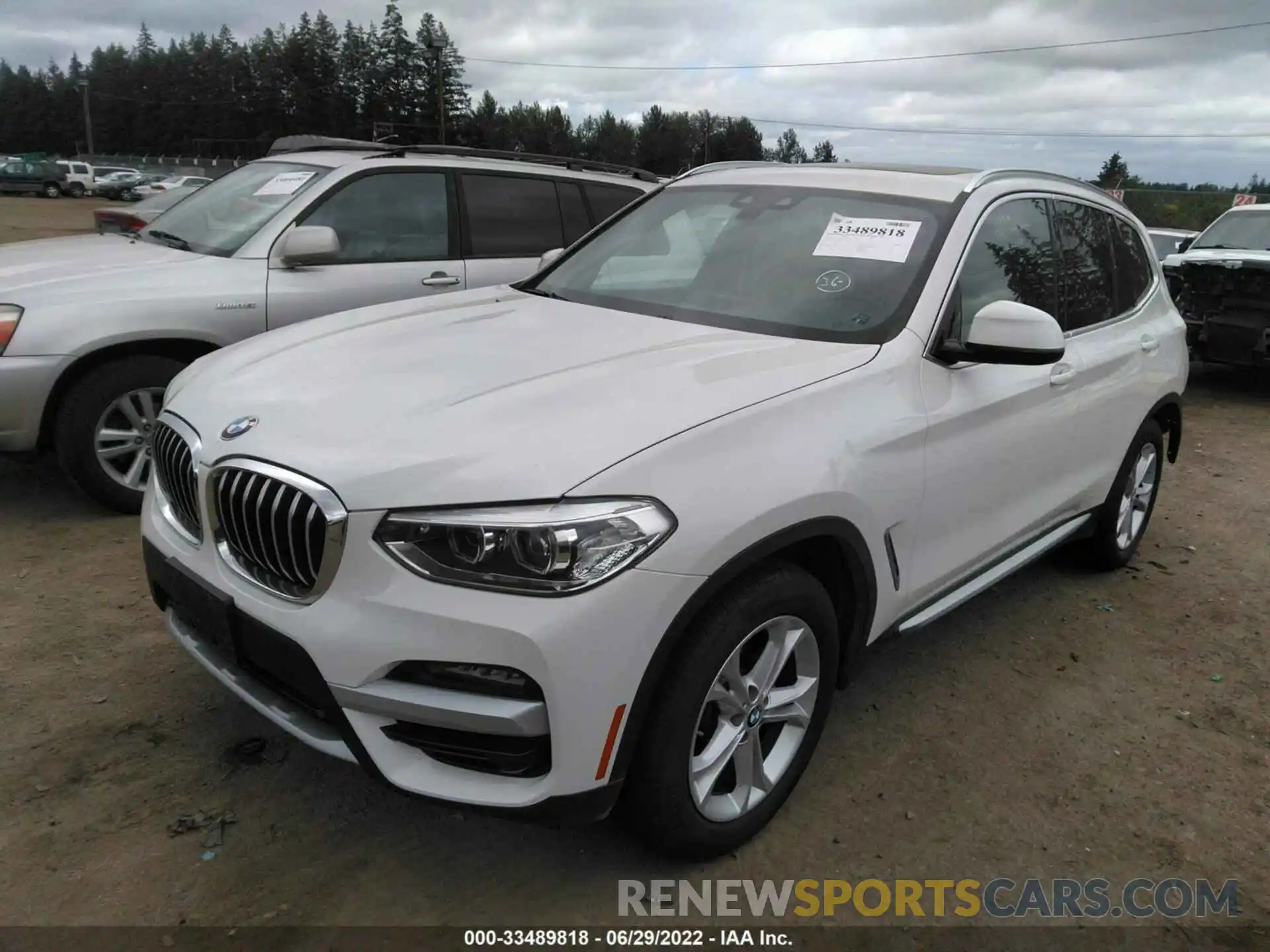 2 Photograph of a damaged car 5UXTY3C09LLE55436 BMW X3 2020